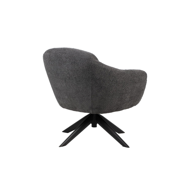 Fleming - Boucle Swivel Lounge Chair - Gray