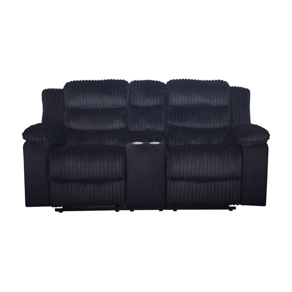 Willow - Console Loveseat With Dual Recliners - Black