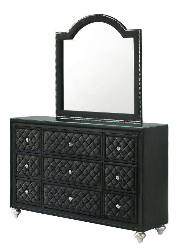 Cameo - King 4 Piece Bedroom Set - Black