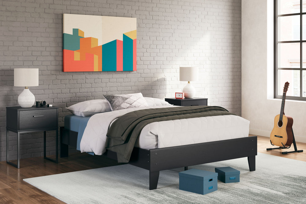 Bringing big style to small living areas, this full platform bed is a smart, space-saving choice for those with an eye for contemporary design. Its clean-lined profile and understated refinements create a simple silhouette that works in so many settings.<