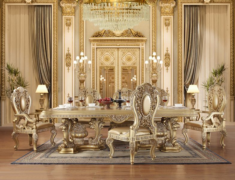 Seville - Arm Chair (1Pc/1Ctn) - Beige - 30-"<br/><br/><b>Product Features</b><ul><li>Fixed Table Top</li><li>Pedstal Table</li><li>Hollow Carving & Upholstery Chair</li><li>Leaf Shape Curio w/3 Tier Shelf</li><li>Case: 1Pc/1Ctn</li><li>Finish: Tan PU & G