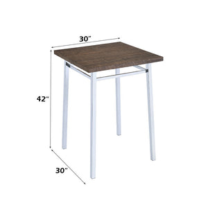 Nadie - Bar Table - Oak & Chrome