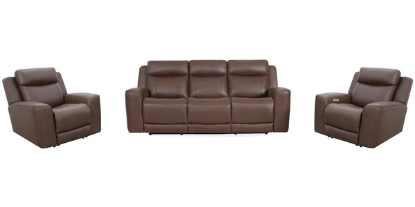 Calgary - Power Reclining Sofa And 2 Recliners - Autumn Umber