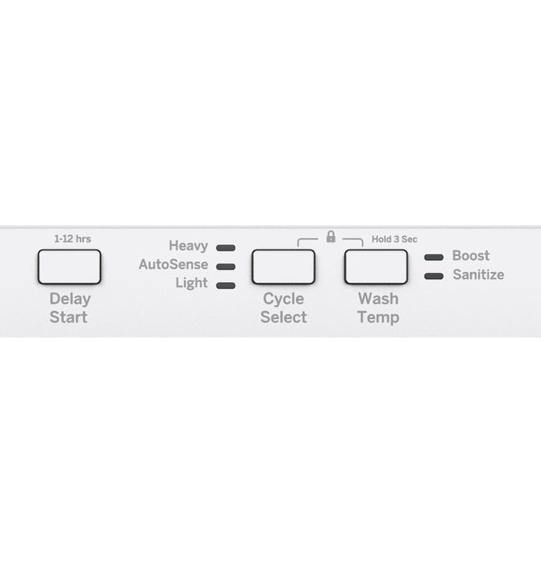 GE® ENERGY STAR® ADA Compliant Stainless Steel Interior Dishwasher with Sanitize Cycle