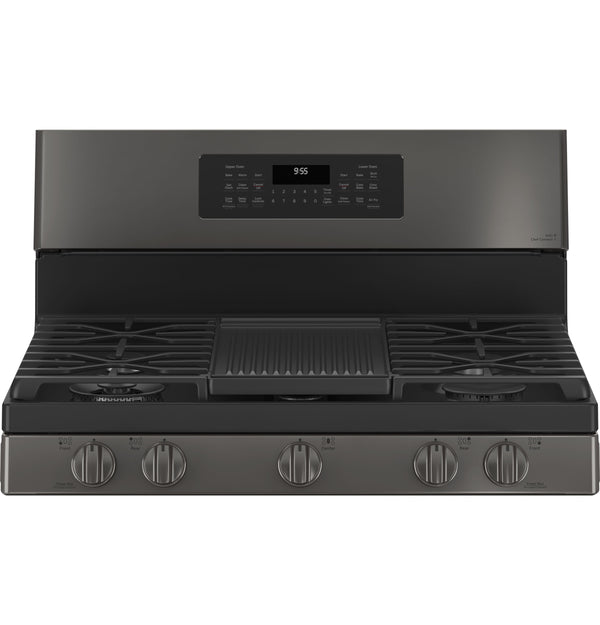 GE Profile™ 30" Free-Standing Gas Double Oven Convection Range with No Preheat Air Fry