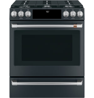 Café™ 30" Smart Slide-In, Front-Control, Gas Range with Convection Oven