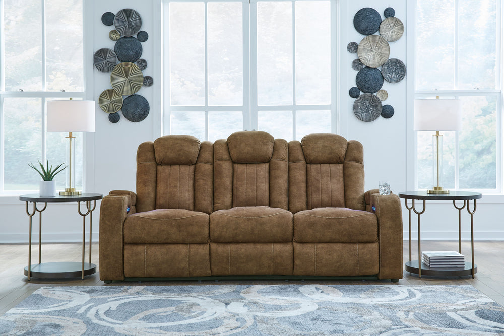 Furnish your space with fashionable function in mind. This power reclining living room set is defined by its rich tonal variation, handy storage space in the armrests and seamless one-touch reclining. The addition of USB charging makes it an apt addition 