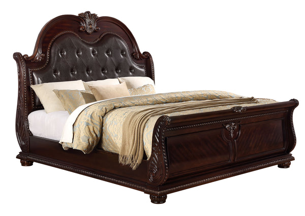 Stanley - Queen Bed - Dark Brown<h4><b>Stanley - Queen Footboard - Cherry</b></h4> <table width="100%"><colgroup><col style="width: 30%"> <col style="width: 70%"> </colgroup> <tbody> <tr> <td>Dimensions</td> <td> 68.25"L x 92.50"D x 69.75"H</td> </tr> <tr