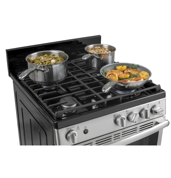GE® 24"  Steam Clean Free-Standing/Slide-in Gas Range