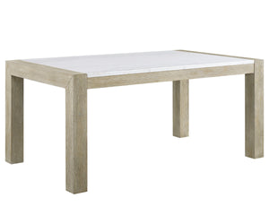  modern look with its sleek lines and neutral tones. The sturdy table with a genuine marble top is both stylish and timeless