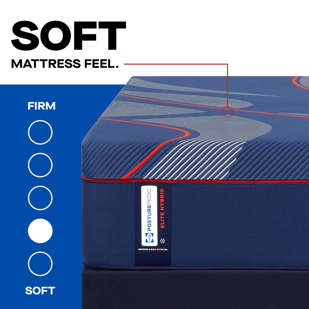The Sealy Posturepedic Elite Hybrid Soft mattress delivers a perfect blend of pressure relief, support, and cool-to-the-touch comfort night after night. The orthopedic-inspired Posturepedic Pro Support System reduces those nagging Bed Aches with exclusive