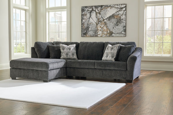 Biddeford - Ebony - 2-Piece Sleeper Sectional With Laf Corner Chaise