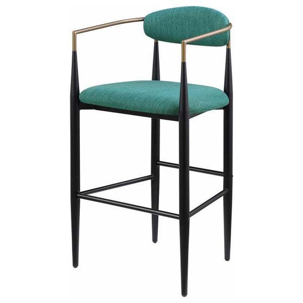 Tina - Fabric Upholstered Bar Chair (Set of 2) - Green