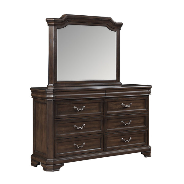 Introducing the Lyndhurst Landscape Mirror in Walnut Brownâ€”a stunning addition to any bedroom decor. Crafted from solid Acacia, Acacia veneers, and manufactured wood, this mirror is built to last, ensuring enduring strength and durability. Its rich waln