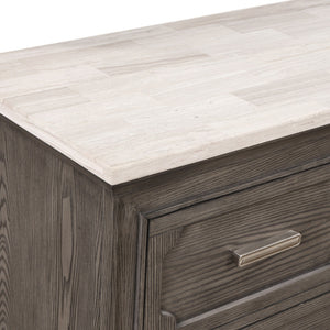 Lisbon - Marble Top Dresser - Gray