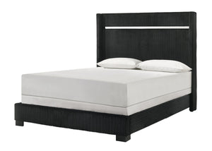  channel tufted headboard that commands attention. The accompanying case goods