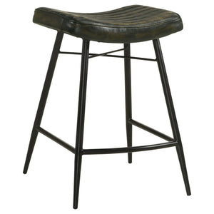 Bayu - Leather Upholstered Counter Stool (Set of 2) - Espresso
