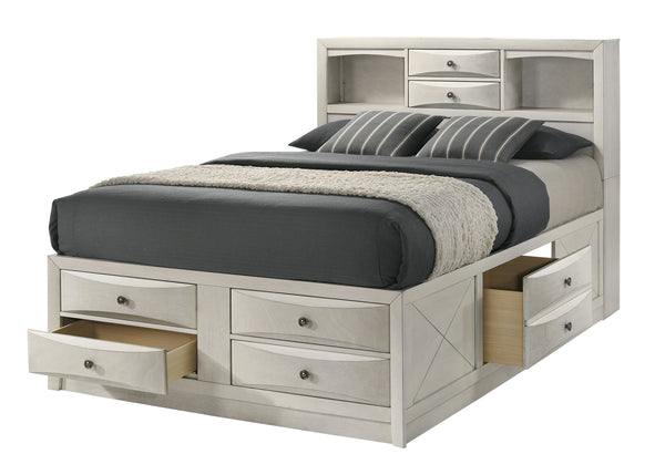 Emily - Queen Captains Bed - White