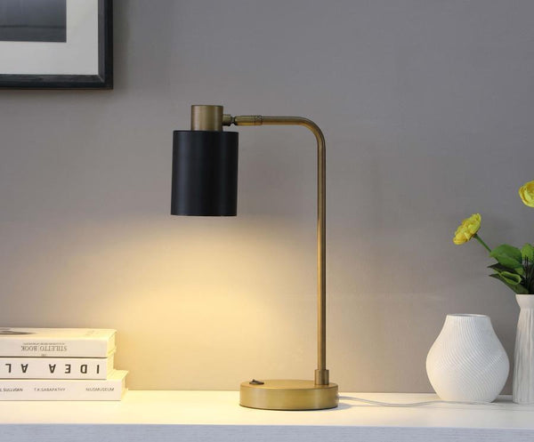 Cherise - Adjustable Angle Table Lamp - Antique Brass