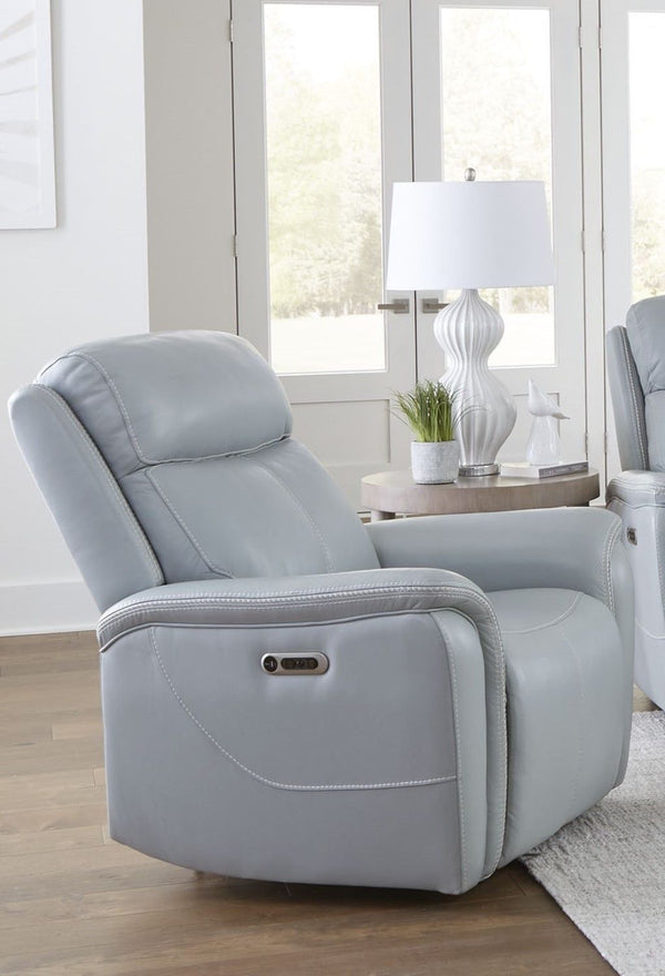 Cascade - Power Reclining Sofa And 2 Recliners - Seamist Gray