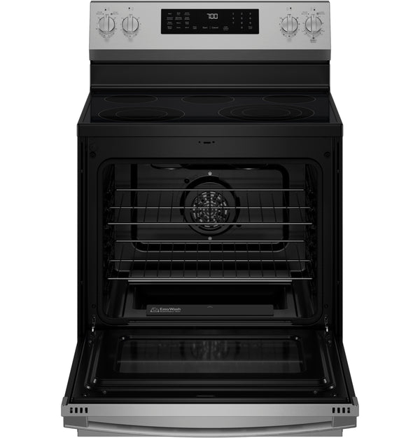 GE Profile™ ENERGY STAR® 30” Smart Free-Standing Electric Convection Range with No Preheat Air Fry and EasyWash™ Oven Tray