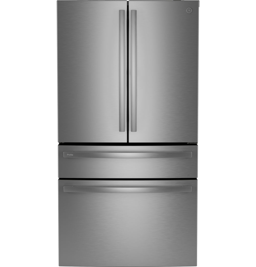 GE Profile™ Series ENERGY STAR® 23.3 Cu. Ft. Smart Counter-Depth Fingerprint Resistant 4-Door French-Door Refrigerator with Door In Door