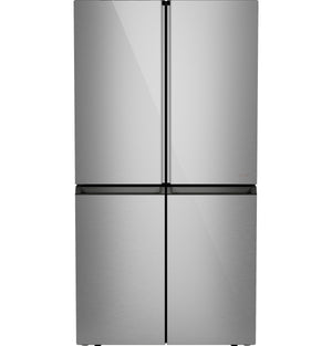 CAFÉ™ ENERGY STAR® 22.9 Cu. Ft. Smart Counter-Depth Quad-Door Refrigerator in Platinum Glass with Dual-Dispense AutoFill Pitcher