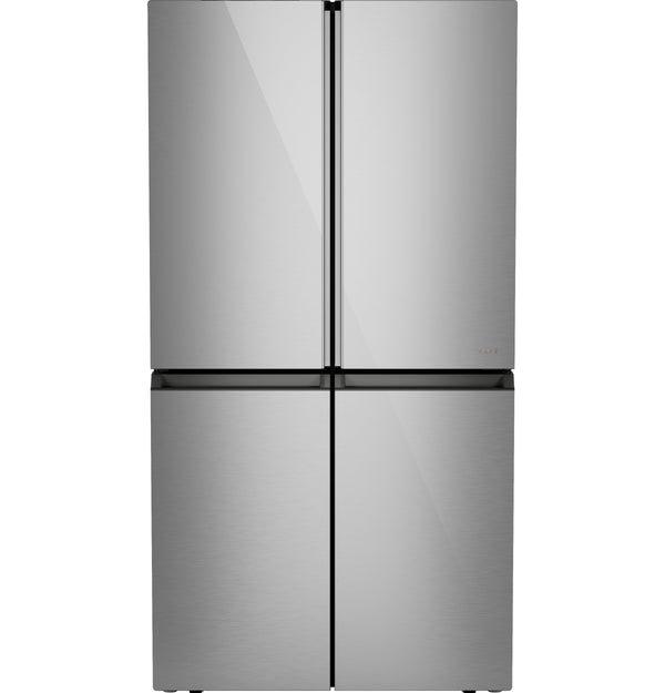 CAFÉ™ ENERGY STAR® 22.9 Cu. Ft. Smart Counter-Depth Quad-Door Refrigerator in Platinum Glass with Dual-Dispense AutoFill Pitcher