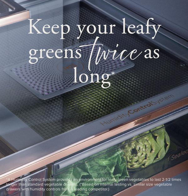 CAFÉ™ ENERGY STAR® 22.9 Cu. Ft. Smart Counter-Depth Quad-Door Refrigerator in Platinum Glass with Dual-Dispense AutoFill Pitcher