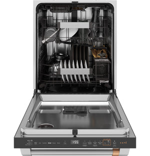 Café™ CustomFit ENERGY STAR Stainless Interior Smart Dishwasher with Ultra Wash Top Rack and Dual Convection Ultra Dry, LED Lights, 39 dBA