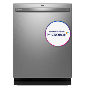 GE Profile™ ENERGY STAR® Fingerprint Resistant Top Control Stainless Interior Dishwasher with Microban™ Antimicrobial Technology with Sanitize Cycle