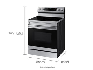 6.3 cu. ft. Smart Freestanding Electric Range with No-Preheat Air Fry & Convection in Stainless Steel