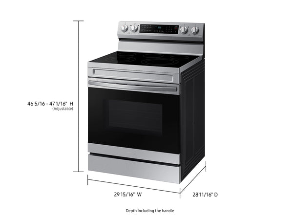 6.3 cu. ft. Smart Freestanding Electric Range with No-Preheat Air Fry & Convection in Stainless Steel