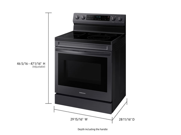 6.3 cu. ft. Smart Freestanding Electric Range with No-Preheat Air Fry, Convection+ & Griddle in Black Stainless Steel