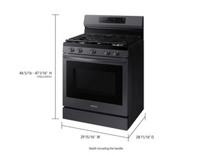 6.0 cu. ft. Smart Freestanding Gas Range with No-Preheat Air Fry and Convection+ in Black Stainless Steel