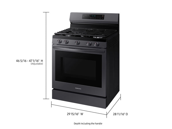 6.0 cu. ft. Smart Freestanding Gas Range with No-Preheat Air Fry and Convection+ in Black Stainless Steel