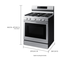 6.0 cu. ft. Smart Freestanding Gas Range with No-Preheat Air Fry, Convection+ & Stainless Cooktop in Stainless Steel