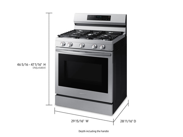6.0 cu. ft. Smart Freestanding Gas Range with No-Preheat Air Fry, Convection+ & Stainless Cooktop in Stainless Steel