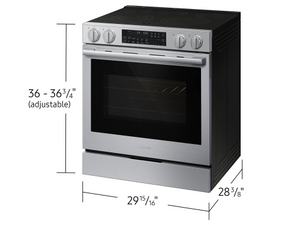 Bespoke Smart Slide-In Electric Range 6.3 cu. ft. with Illuminated Precision Knobs - Stainless Steel