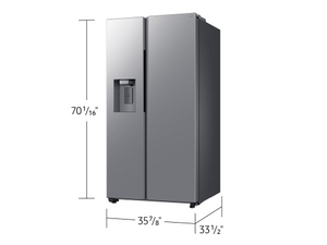 Bespoke AI 27 cu. ft. Side-by-Side Refrigerator with Sphere Ice™ & External Water & Ice Dispenser in Stainless Steel