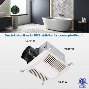 Haier ENERGY STAR® 140 CFM Bathroom Exhaust Fan with LED Lights