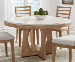 Escape - Dining 54" Round Table with 4 caster chairs