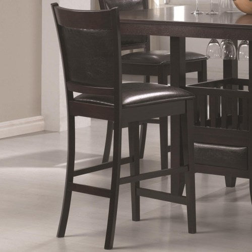 Jaden Counter Height Stool with Vinyl Padded Seat & Back