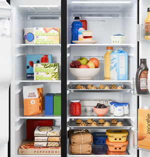 GE® ENERGY STAR® 23.6 Cu. Ft. Counter-Depth Side-By-Side Refrigerator with Extra Tall Dispenser and In-Door Icemaker
