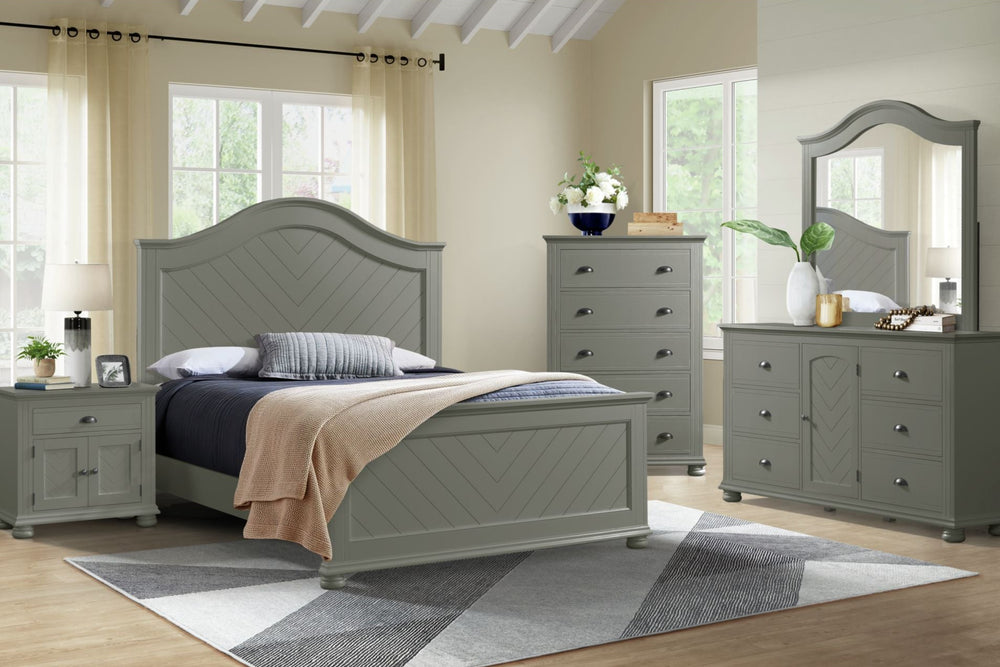 Kona 4pc Queen Bedroom Set (Bed, dresser, mirror & nightstand)
