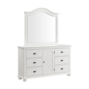 Juego de dormitorio Kona de 4 piezas tamaño queen blanco
