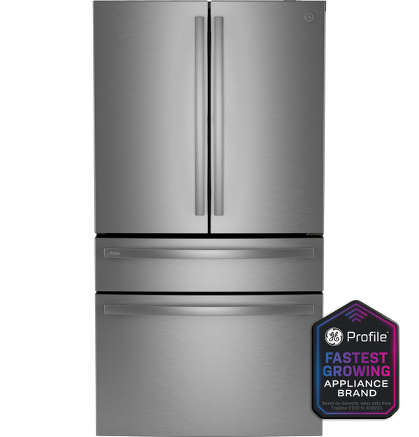 GE Profile™ Series ENERGY STAR® 28.7 Cu. Ft. Smart Fingerprint Resistant 4-Door French-Door Refrigerator With Dual-Dispense AutoFill Pitcher