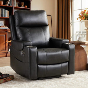 Sillón reclinable Logan de piel vegana con elevación asistida