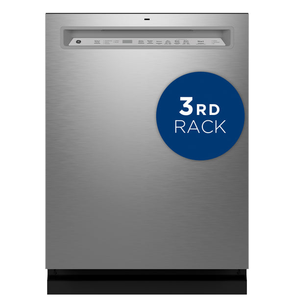 GE® ENERGY STAR® Front Control with Stainless Steel Interior Dishwasher with Sanitize Cycle