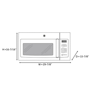 GE® 1.6 Cu. Ft. Over-the-Range Microwave Oven